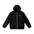 Heavyweight Raglan Sleeve Zip Hoodie Stam Core Black - DAWS