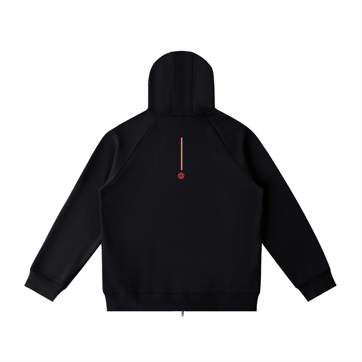 Heavyweight Raglan Sleeve Zip Hoodie Stam Core Black - DAWS