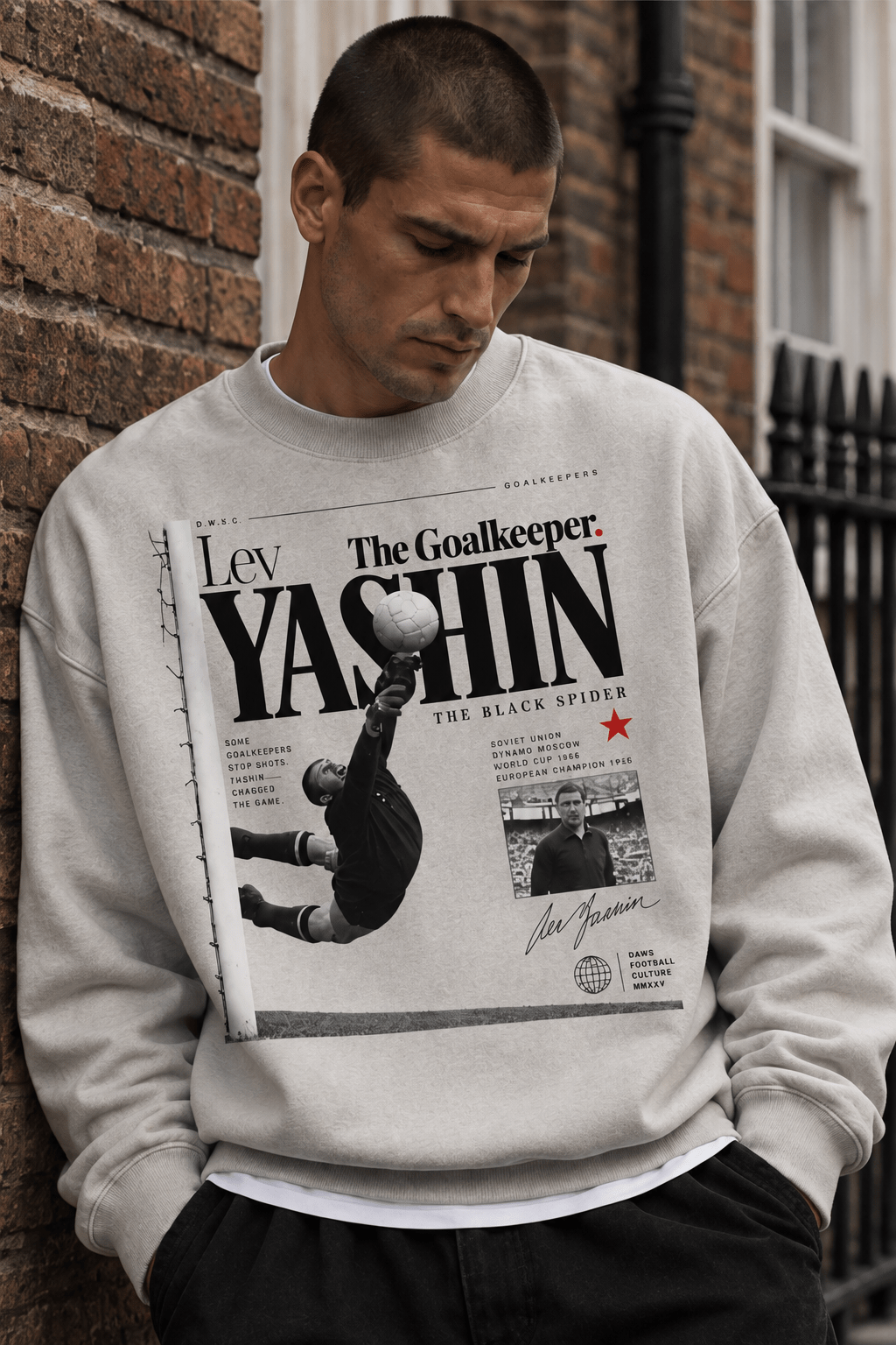 Lev Yashin Light Gray - sudadera DAWS