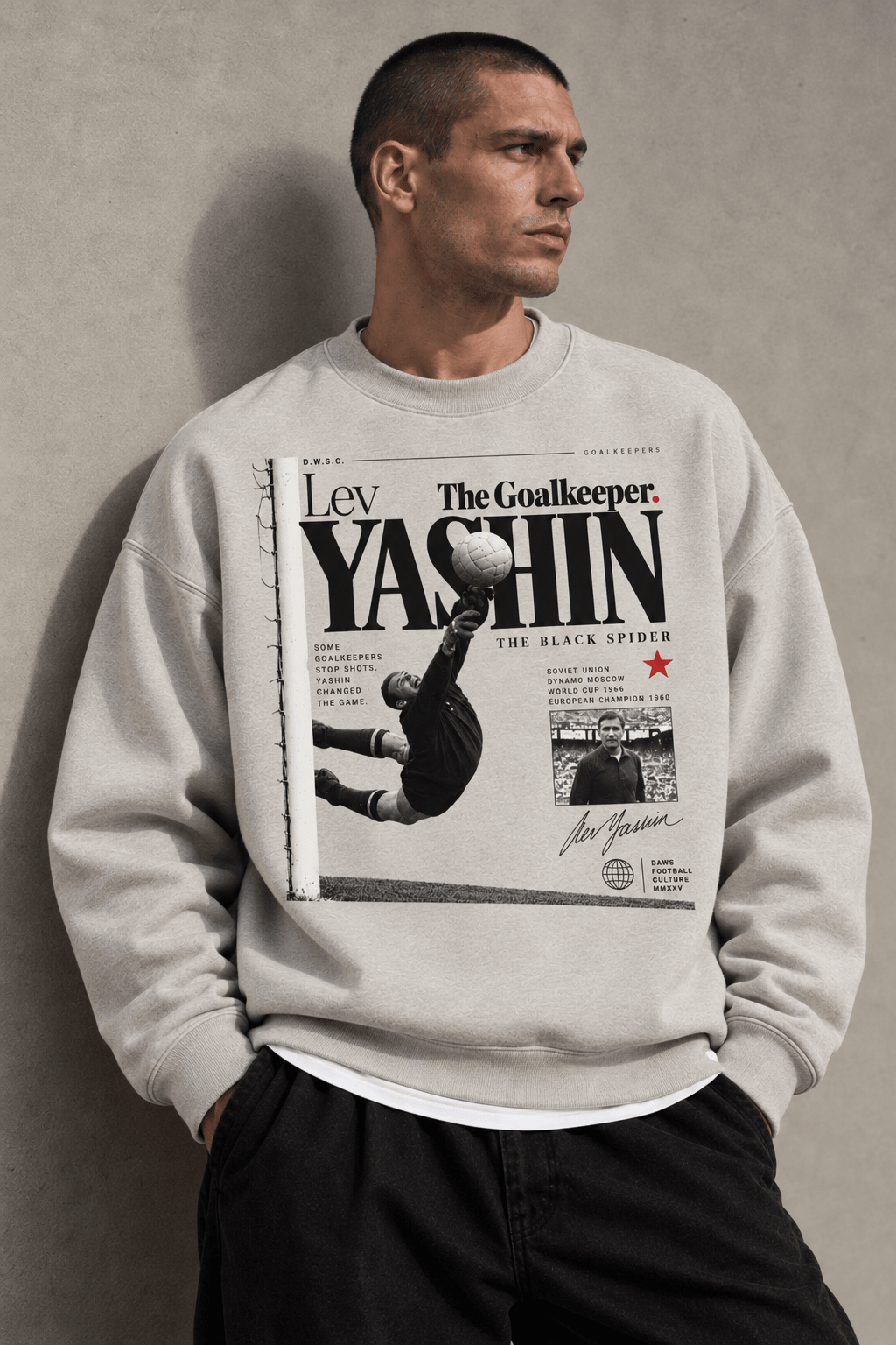 Lev Yashin Light Gray - sudadera DAWS