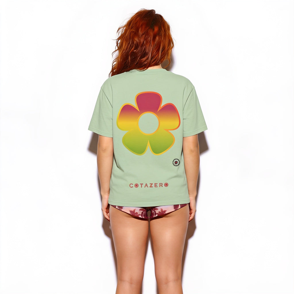 Mango Flower Classic Fit Menta suave - Camisetas DAWS