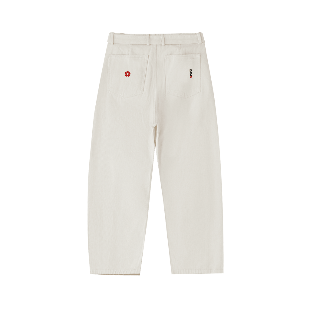 Pantalón chino Barrel Color beige crema DAWS Select mujer Beige - Pantalones DAWS