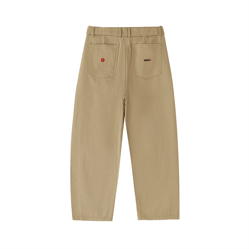 Pantalón chino Barrel Color khaki DAWS Select mujer Khaki - DAWS
