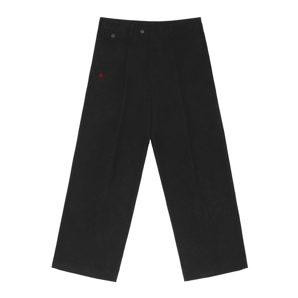 Pantalones de cintura recta ajustables Black - Pantalones DAWS