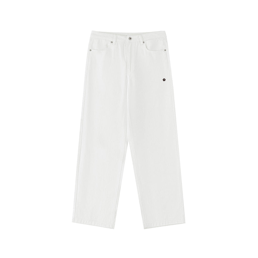 Pantalones Heavyweight Corte Recto de algodón premium DAWS Select Blanco - Pantalones DAWS