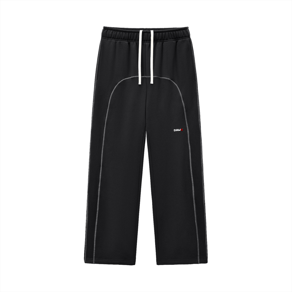 Pantalones Relaxed de forro polar con líneas de contraste color - Streetwear DAWS