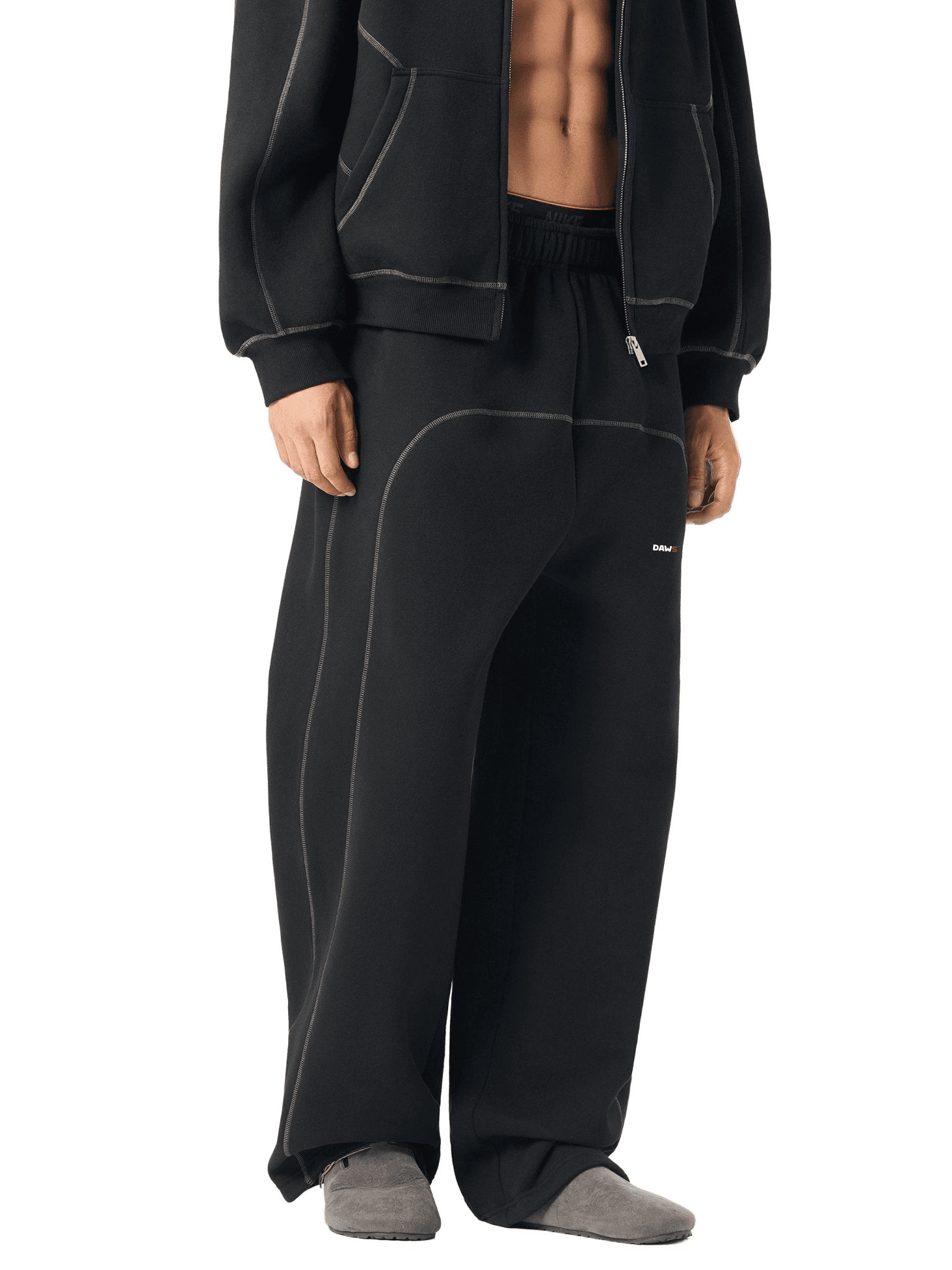 Pantalones Relaxed de forro polar con pespunte DAWS Select color - Streetwear DAWS