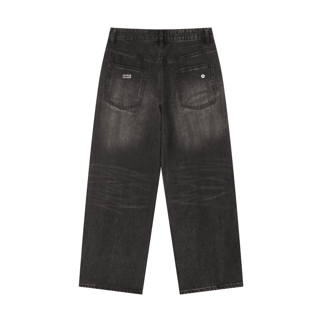 Pantalones Vaqueros Heavyweight Lavado Vintage hombre Negro - Pantalones DAWS