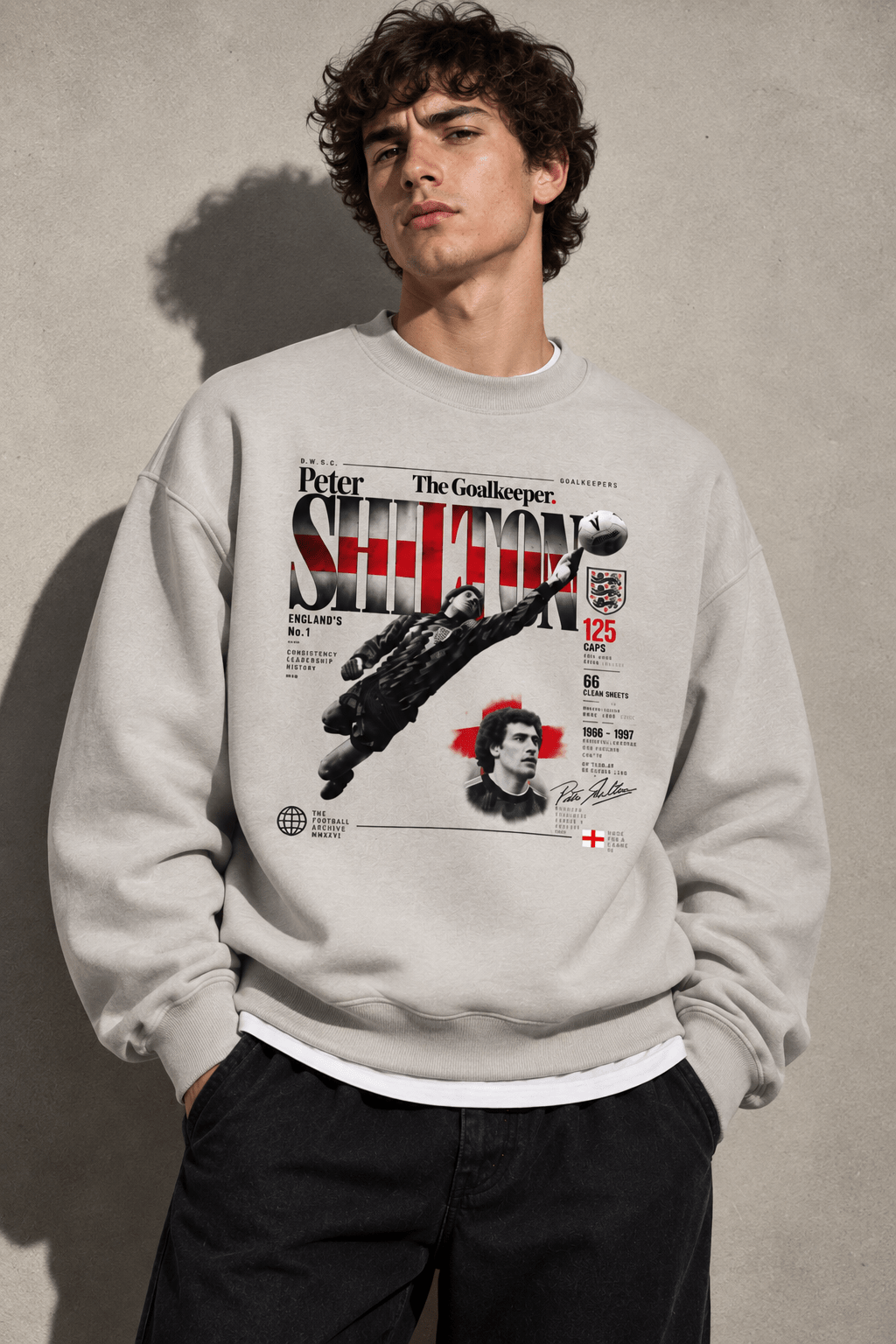 Peter Shilton Light Gray - sudadera DAWS