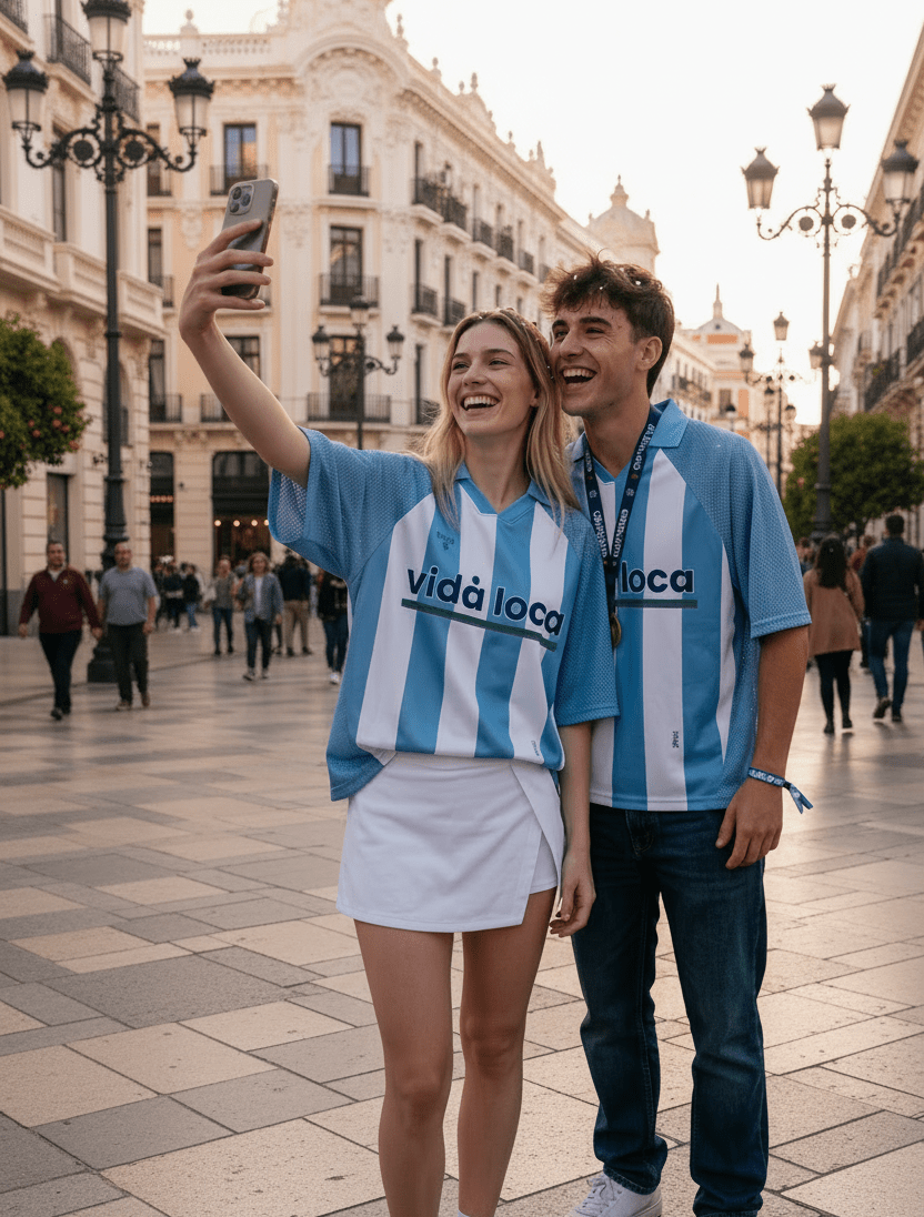Rosaleda & Roca - Málaga Cielo de Málaga - Camisetas Futbol DAWS