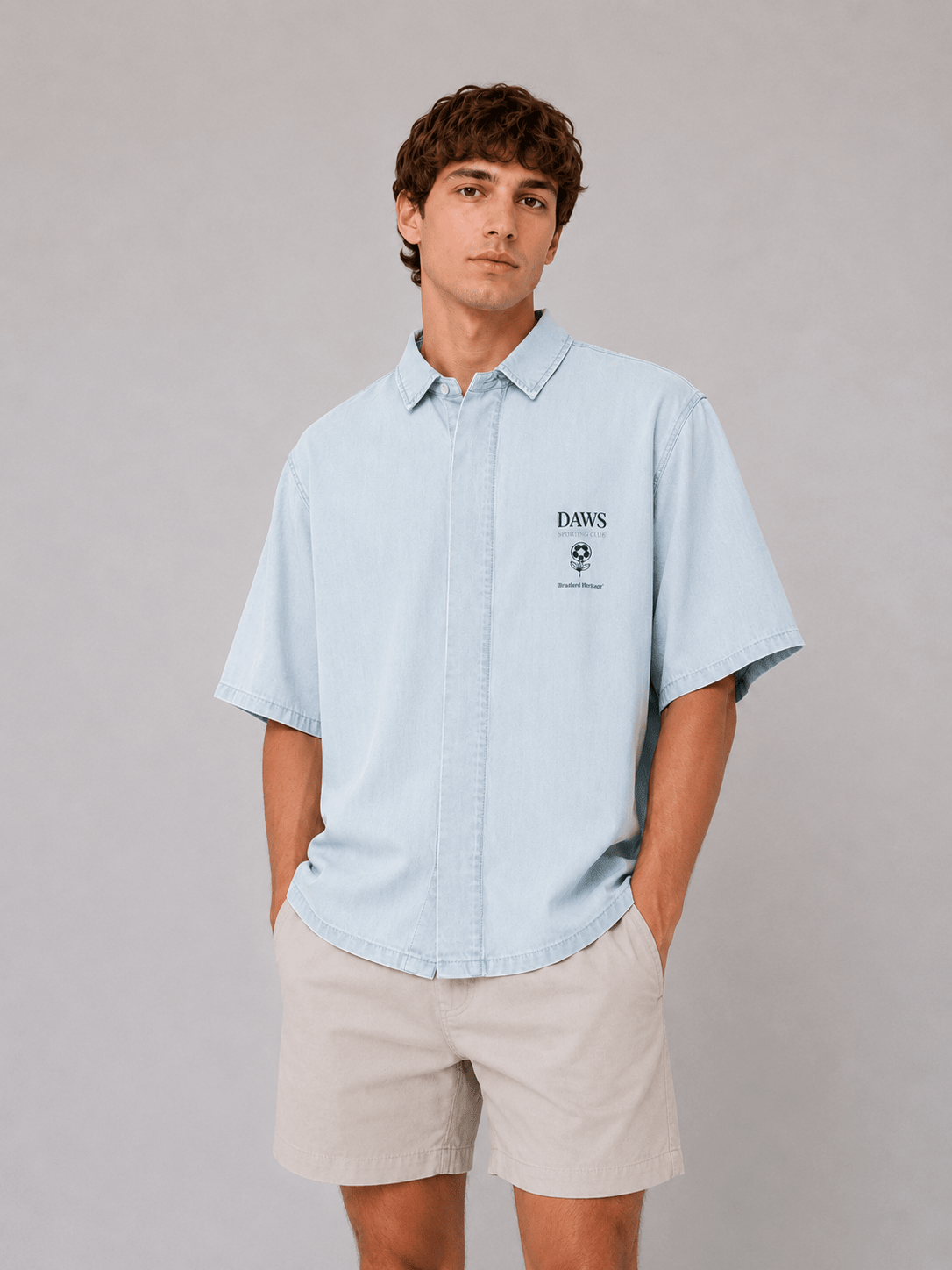 Silk Terrace Shirt D.W.S.c. Azul claro - Camisa DAWS
