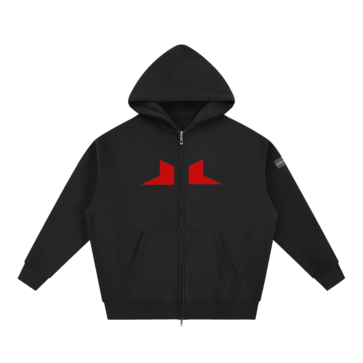 SQUADRA GRIDLOCK — Boxy Zip Hoodie Navy/Black Black - Sudadera con capucha DAWS