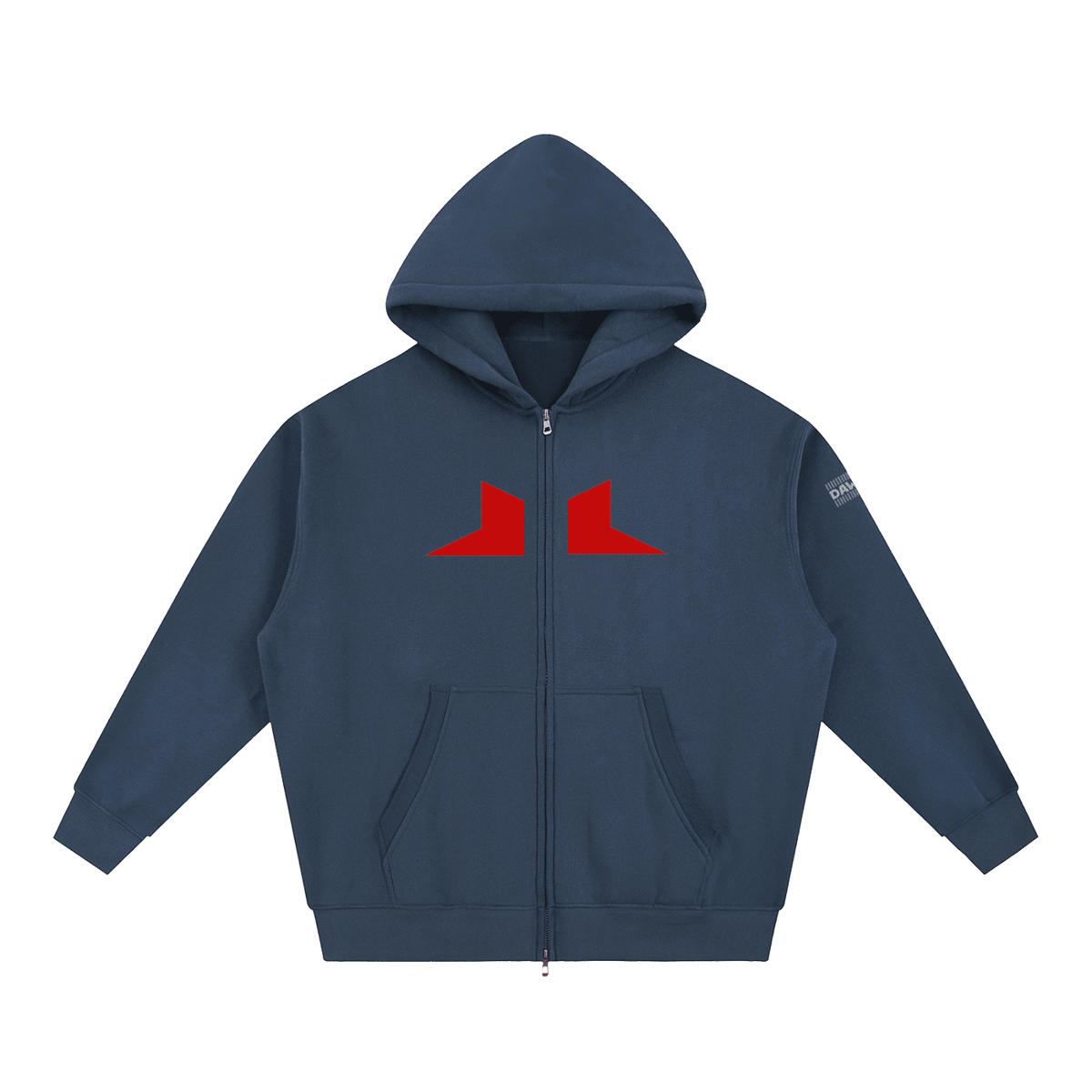 SQUADRA GRIDLOCK — Boxy Zip Hoodie Navy/Black Navy Blue - Sudadera con capucha DAWS
