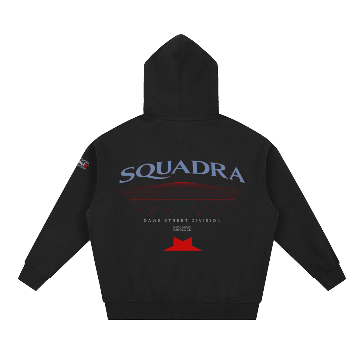 SQUADRA GRIDLOCK — Boxy Zip Hoodie Navy/Black Black - Sudadera con capucha DAWS