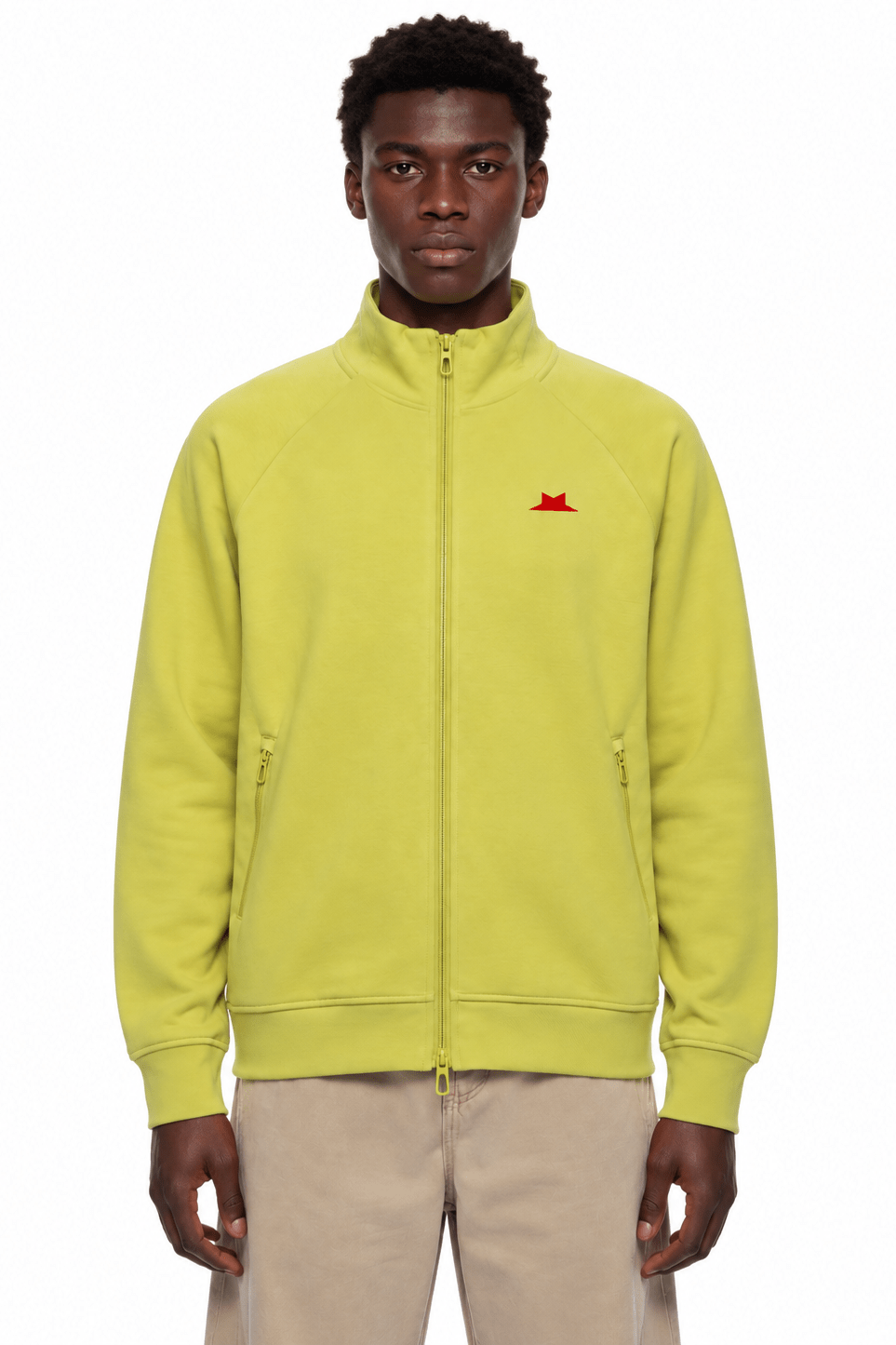 STAND — Raglan Track Jacket Lime Yellow - Chaqueta DAWS