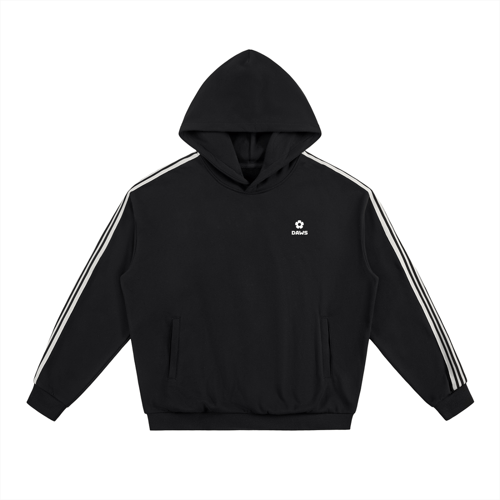 Sudadera con hombros bajos a rayas laterales color - Streetwear DAWS