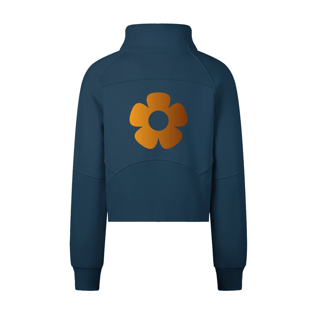 Sudadera Cropped con cremallera media mujer DAWS Select - Flor Dorada color - Streetwear DAWS