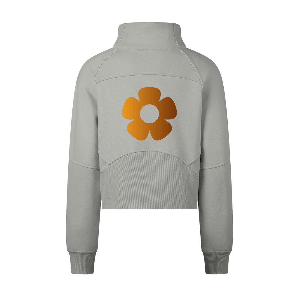 Sudadera Cropped con cremallera media mujer DAWS Select - Flor Dorada color - Streetwear DAWS