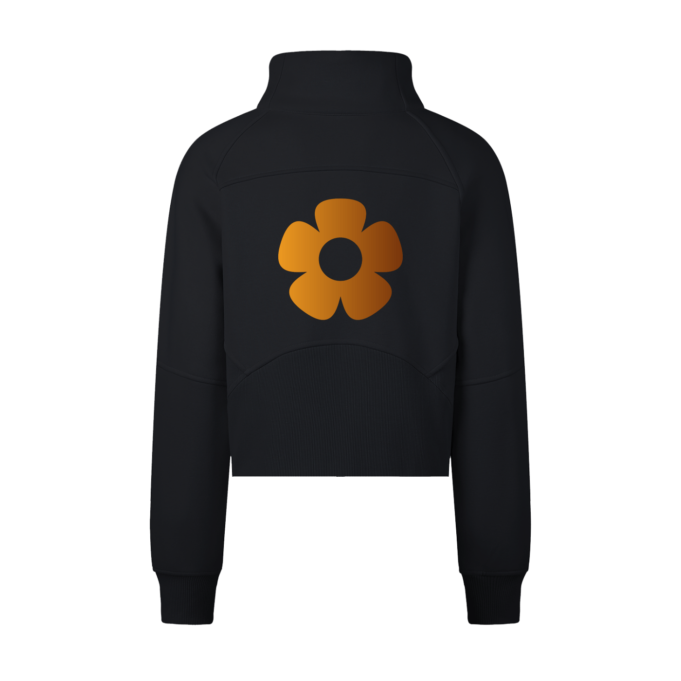 Sudadera Cropped con cremallera media mujer DAWS Select - Flor Dorada color - Streetwear DAWS