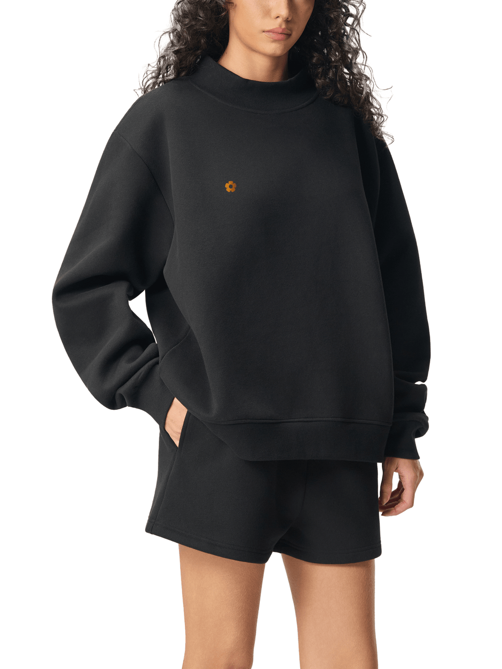 Sudadera Essential Gold de cuello redondo y forro polar DAWS Select mujer color - Streetwear DAWS