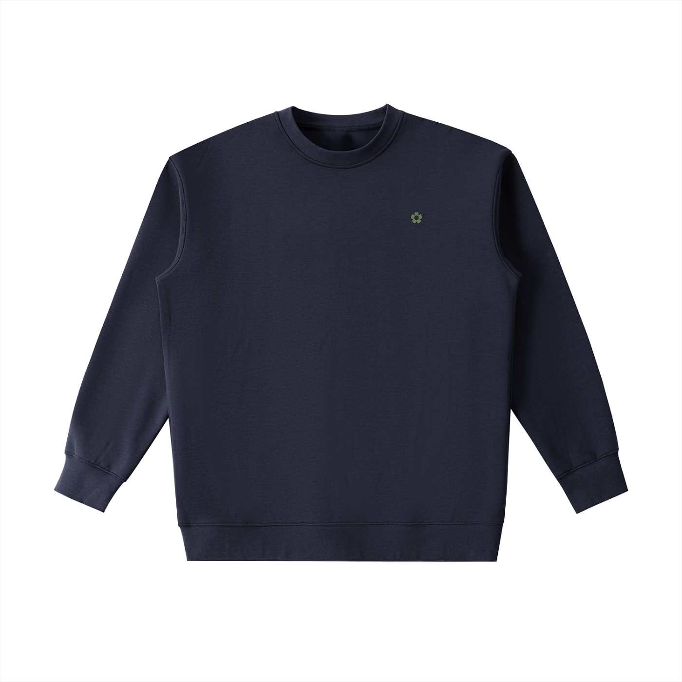 Sudadera Essential gruesa de cuello redondo DAWS Select - Flor verde Unisex color - Streetwear DAWS