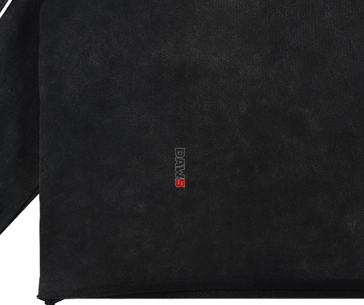 Sudadera Essential Mineral Wash con ribete y dobladillo crudo DAWS Select unisex color - Streetwear DAWS