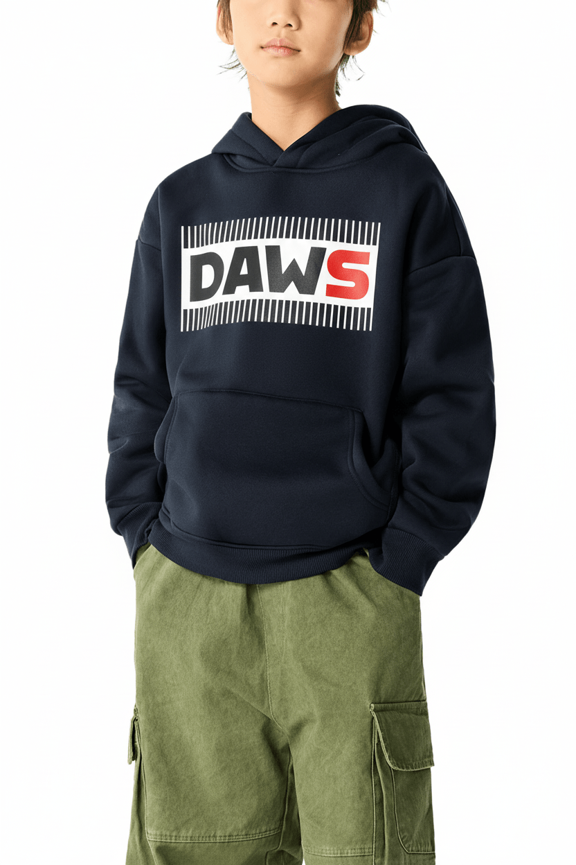 Sudadera infantil con capucha de forro polar Essential DAWS Select unisex color - Streetwear DAWS