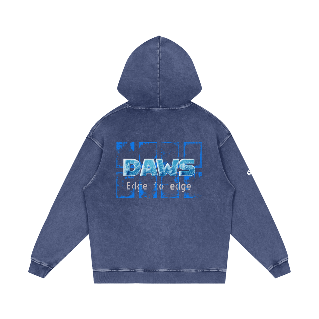 Sudadera Loose de algodón con acabado en nieve color - Streetwear DAWS