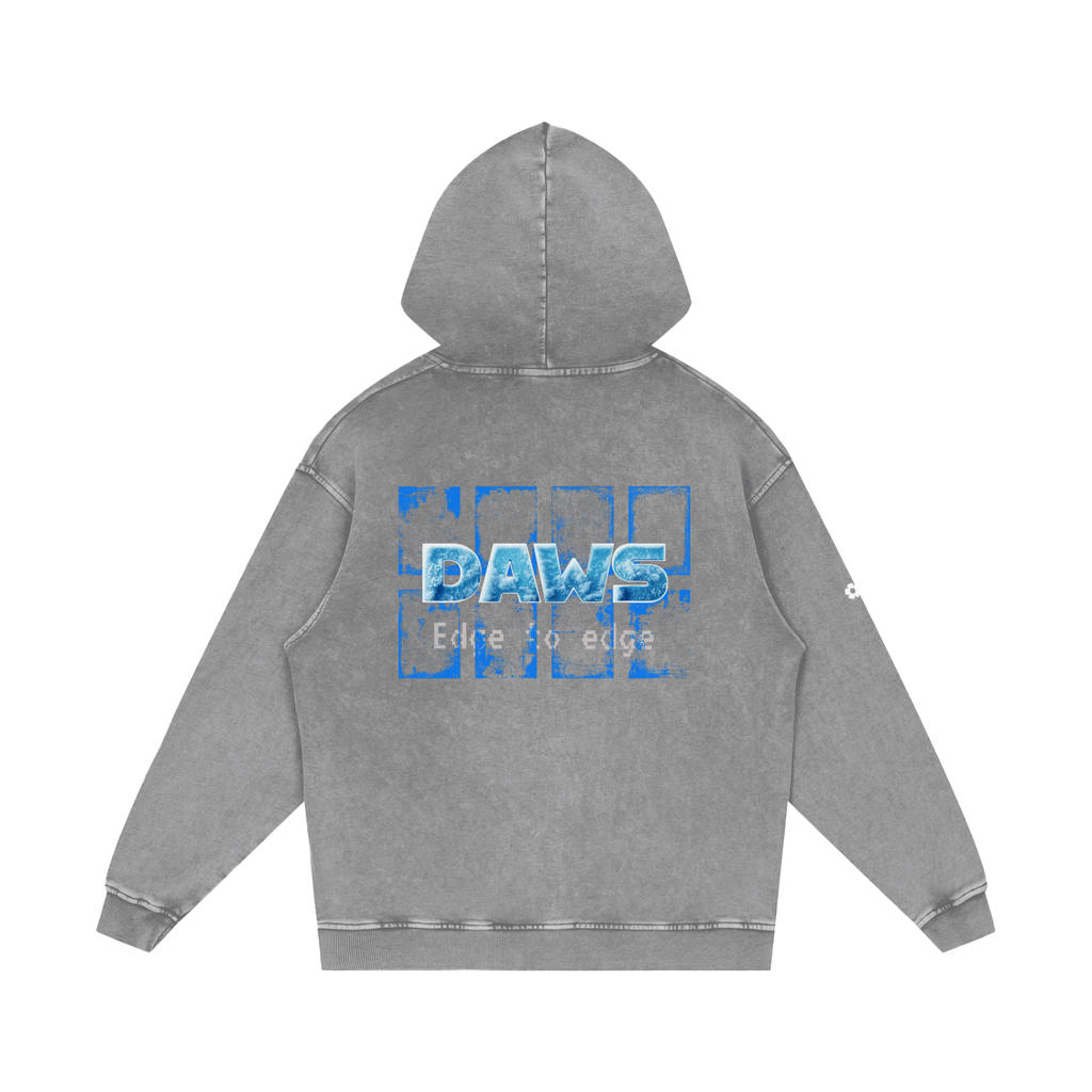 Sudadera Loose de algodón con acabado en nieve color - Streetwear DAWS