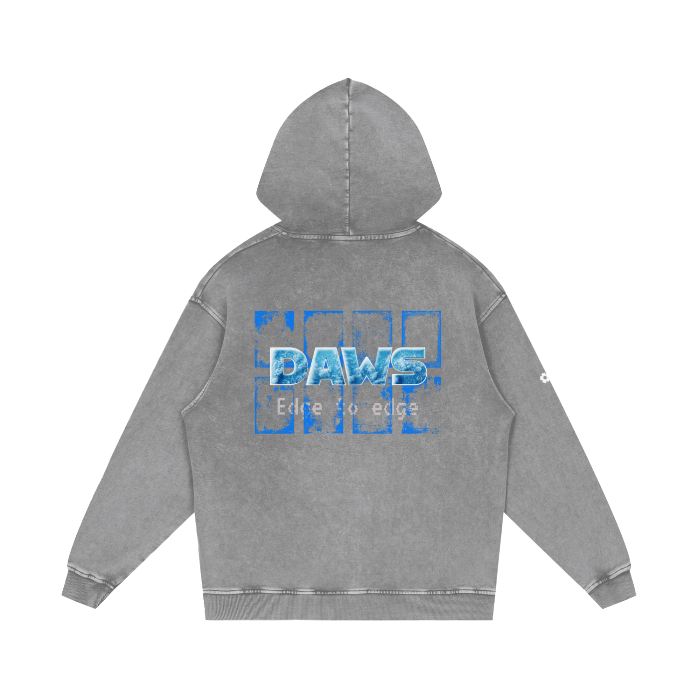 Sudadera Loose de algodón con acabado en nieve color - Streetwear DAWS