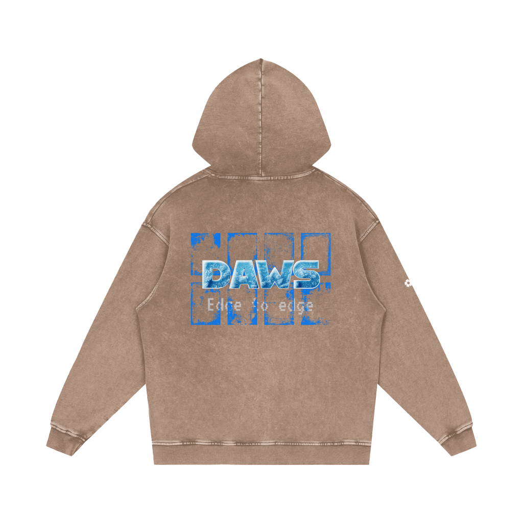 Sudadera Loose de algodón con acabado en nieve color - Streetwear DAWS