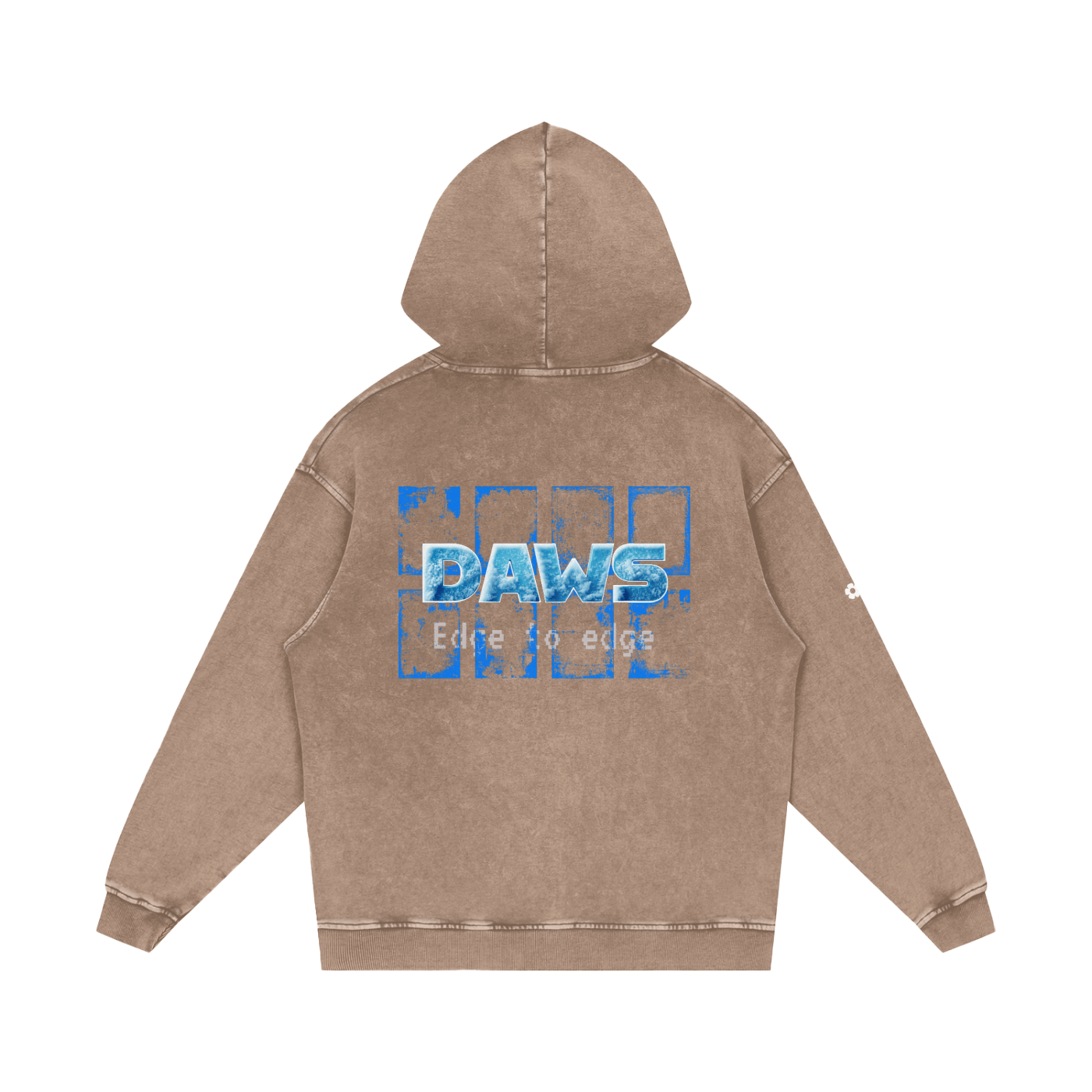 Sudadera Loose de algodón con acabado en nieve color - Streetwear DAWS