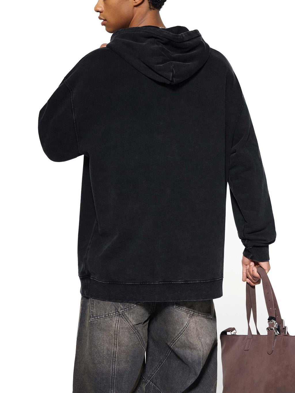 Sudadera Loose de algodón con acabado en nieve color - Streetwear DAWS