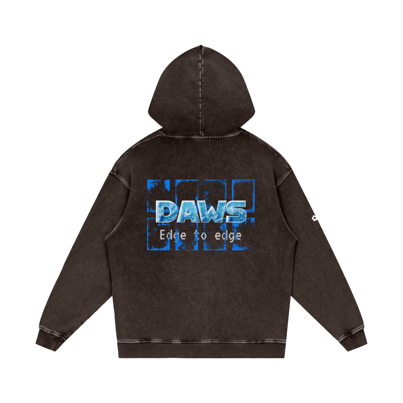 Sudadera Loose de algodón con acabado en nieve color - Streetwear DAWS