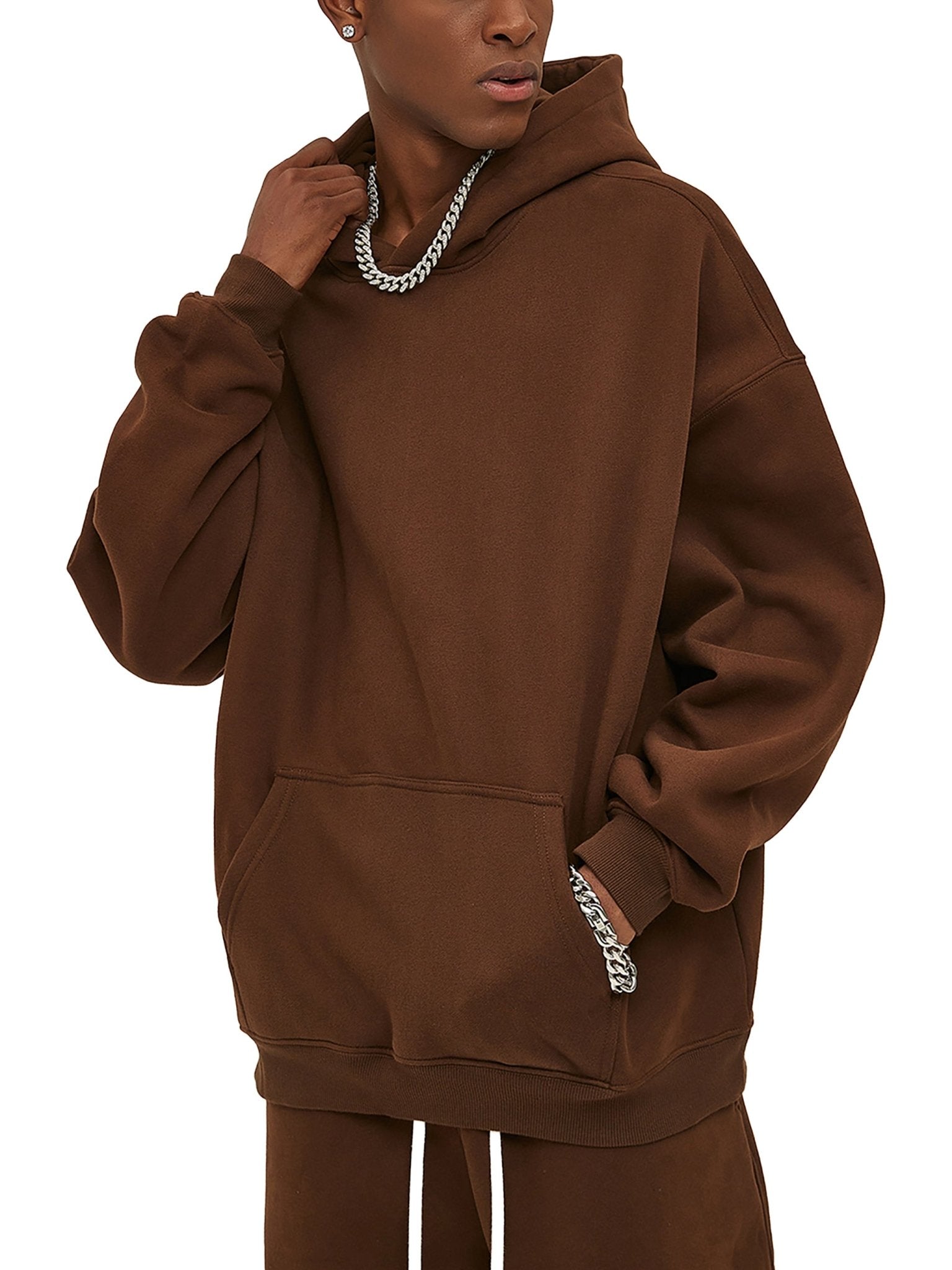 Sudadera Oversize con capucha de forro polar color - Streetwear DAWS