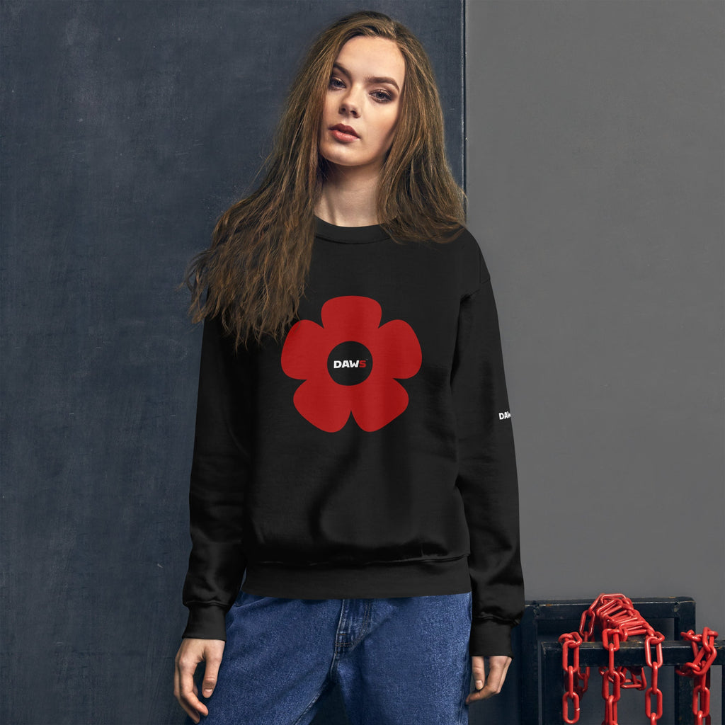 Sudadera Vera Redflower DAWS Basic unisex color - Streetwear DAWS