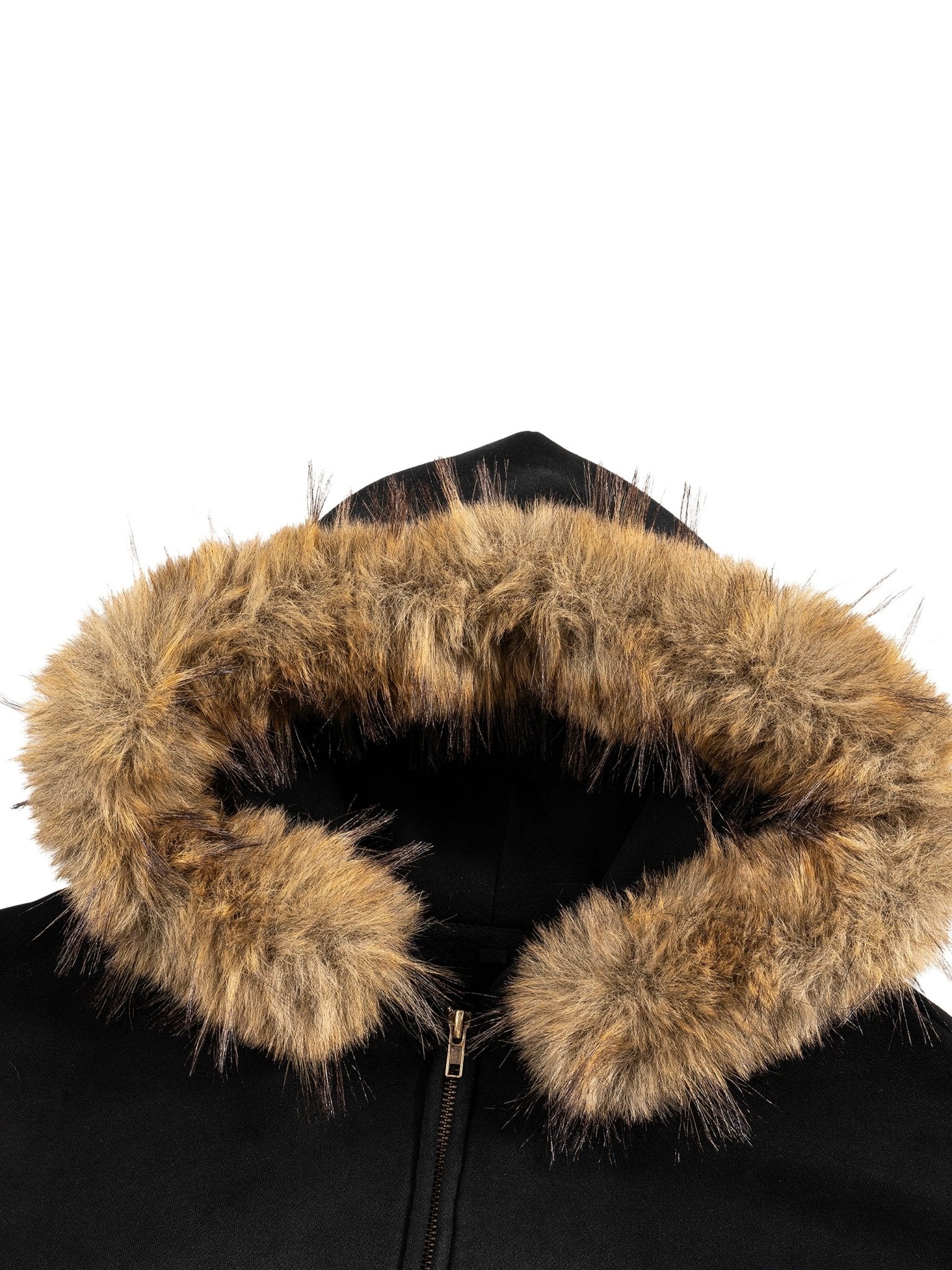 Sun Fade Boxy Detachable Fur Hoodie color - Streetwear DAWS