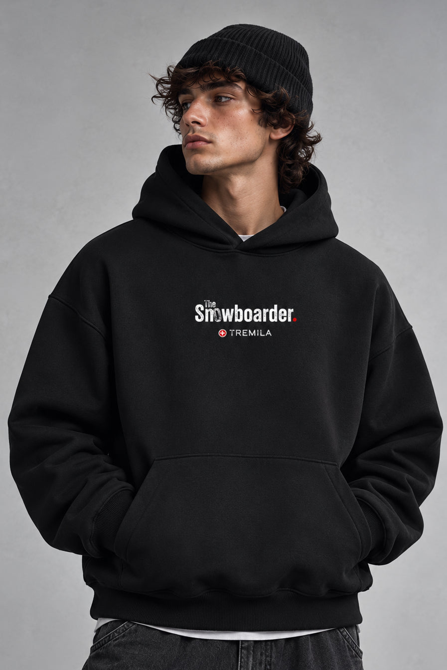 The Snowboarder — Laydown Black - Hoodies DAWS
