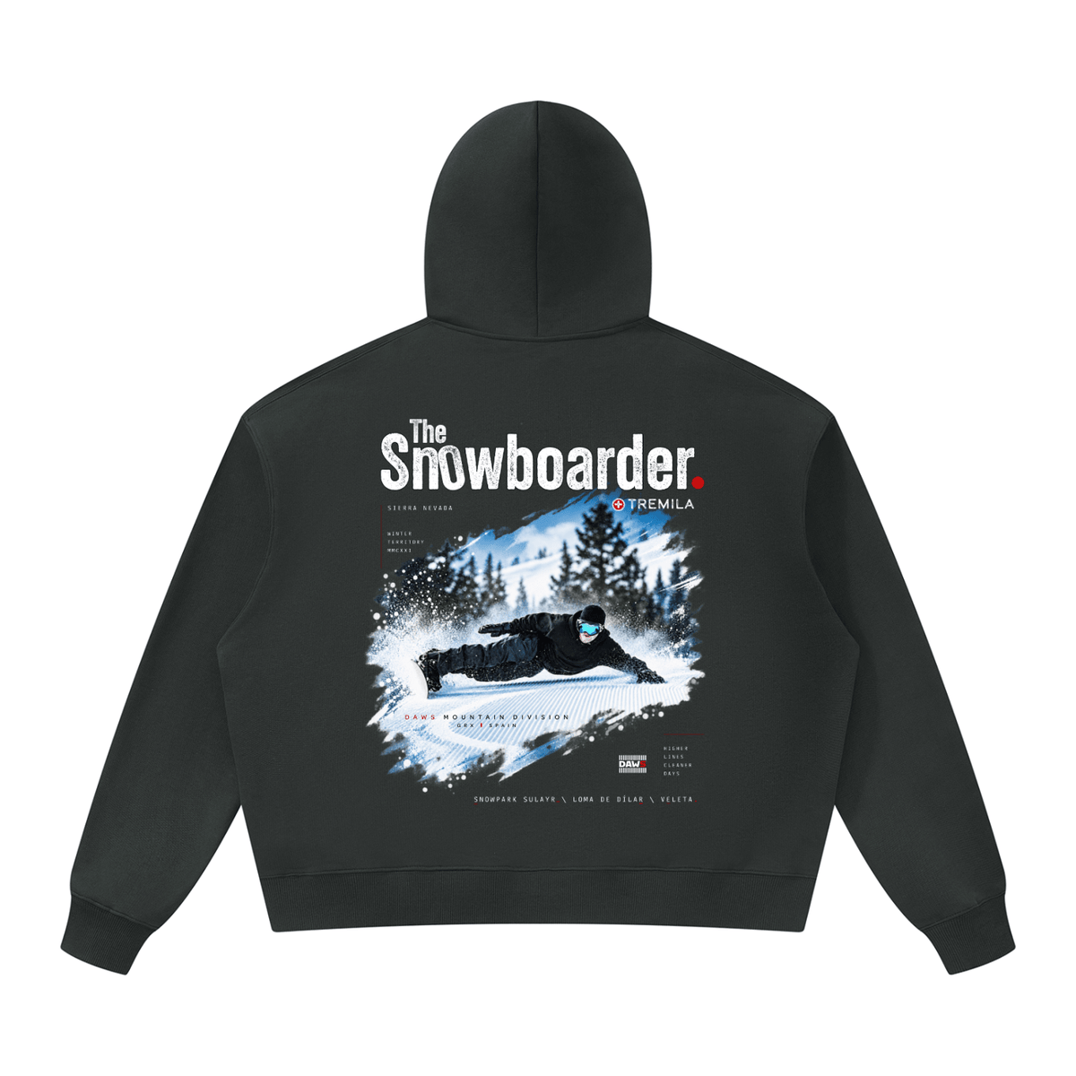 The Snowboarder — Laydown Dark Gray - Hoodies DAWS