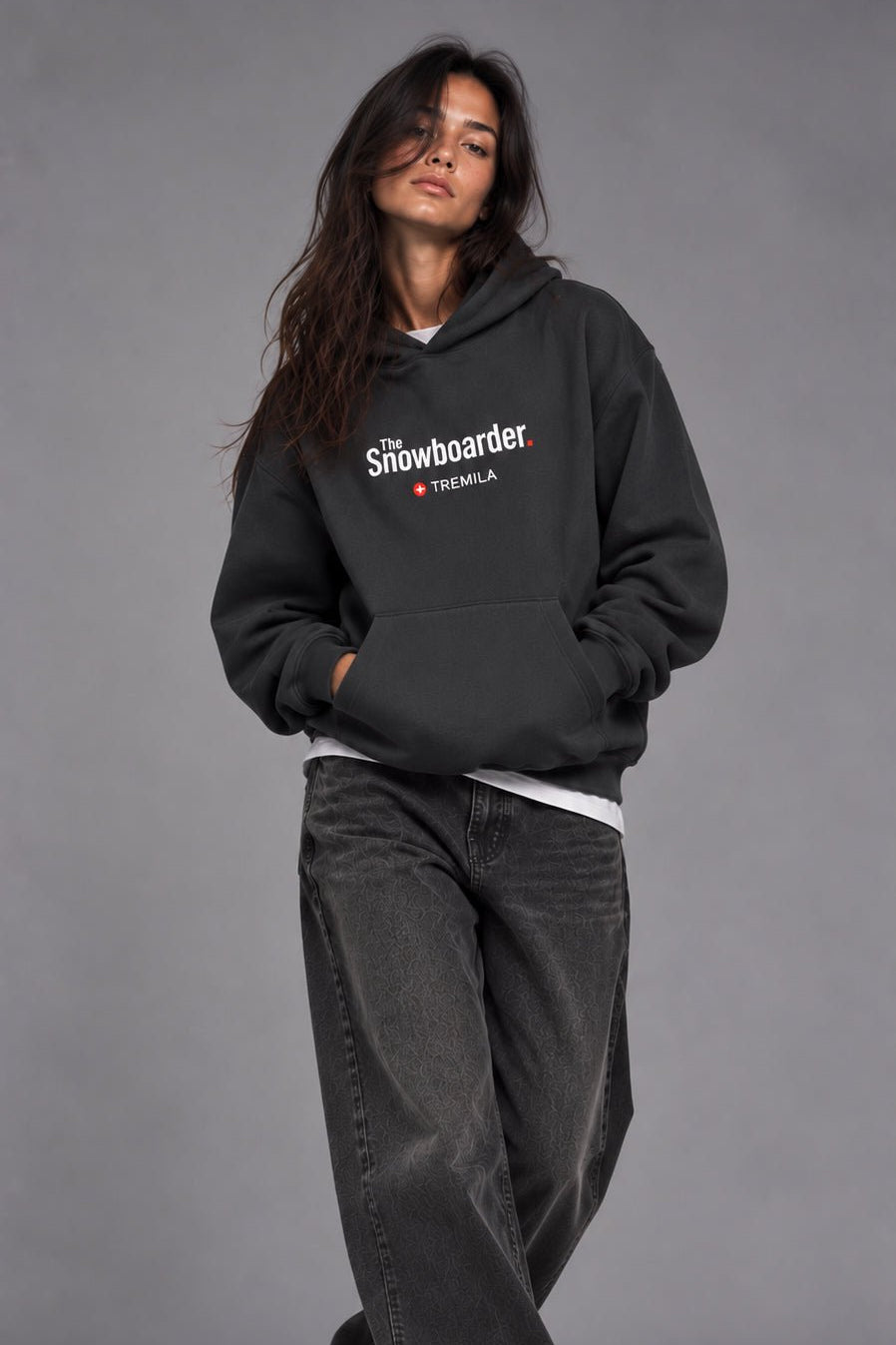 The Snowboarder — Laydown Black - Hoodies DAWS