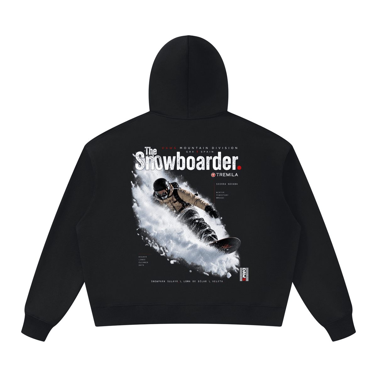 The Snowboarder — Spray Black - Hoodies DAWS