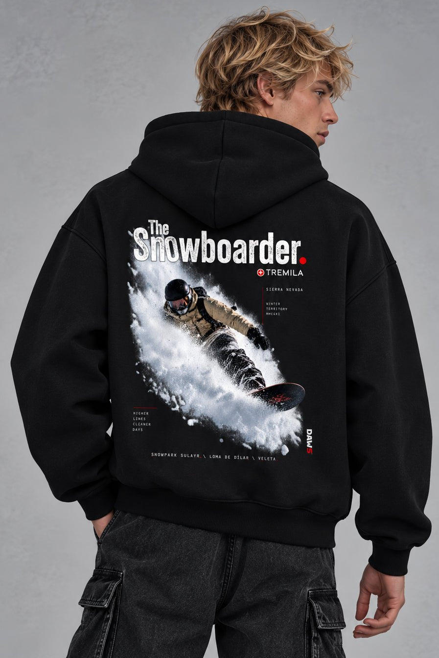 The Snowboarder — Spray Black - Hoodies DAWS