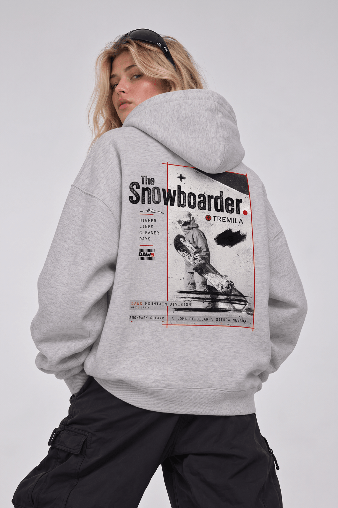 The Snowboarder — Sulayr Flower Gray - Hoodies DAWS