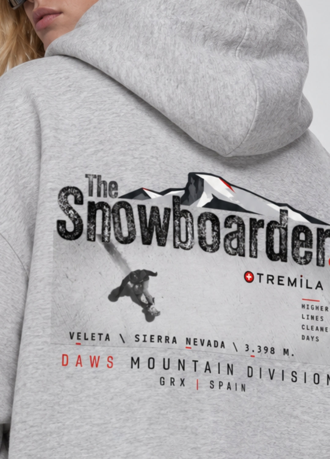The Snowboarder — Veleta Flower Gray - Hoodies DAWS