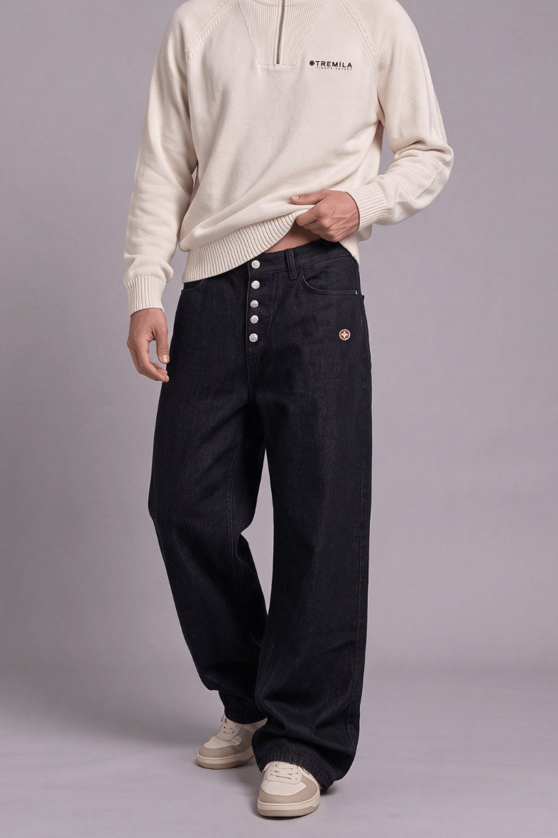 The Snowboarder — Wide Leg Black - Pantalones DAWS