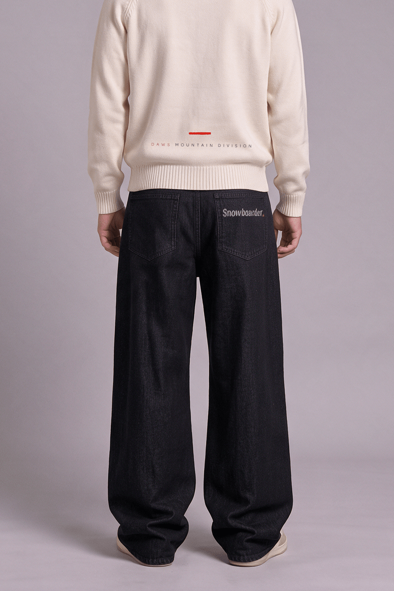 The Snowboarder — Wide Leg Black - Pantalones DAWS