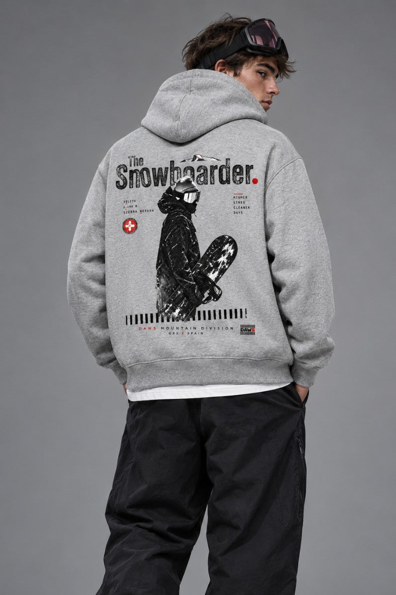 The Snowboarder — Zip Zayas Flower Gray - Hoodies DAWS