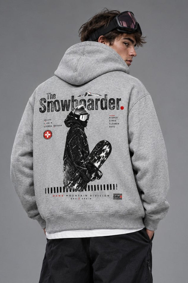 The Snowboarder — Zip Zayas Flower Gray - Hoodies DAWS