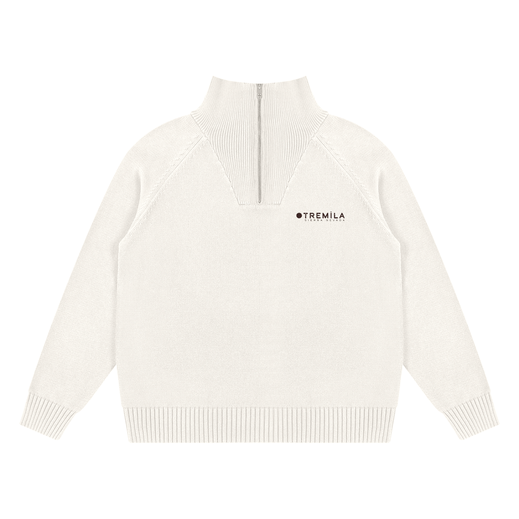 +Tremila Quarter Zip — Cream Beige - Quarter Zip DAWS