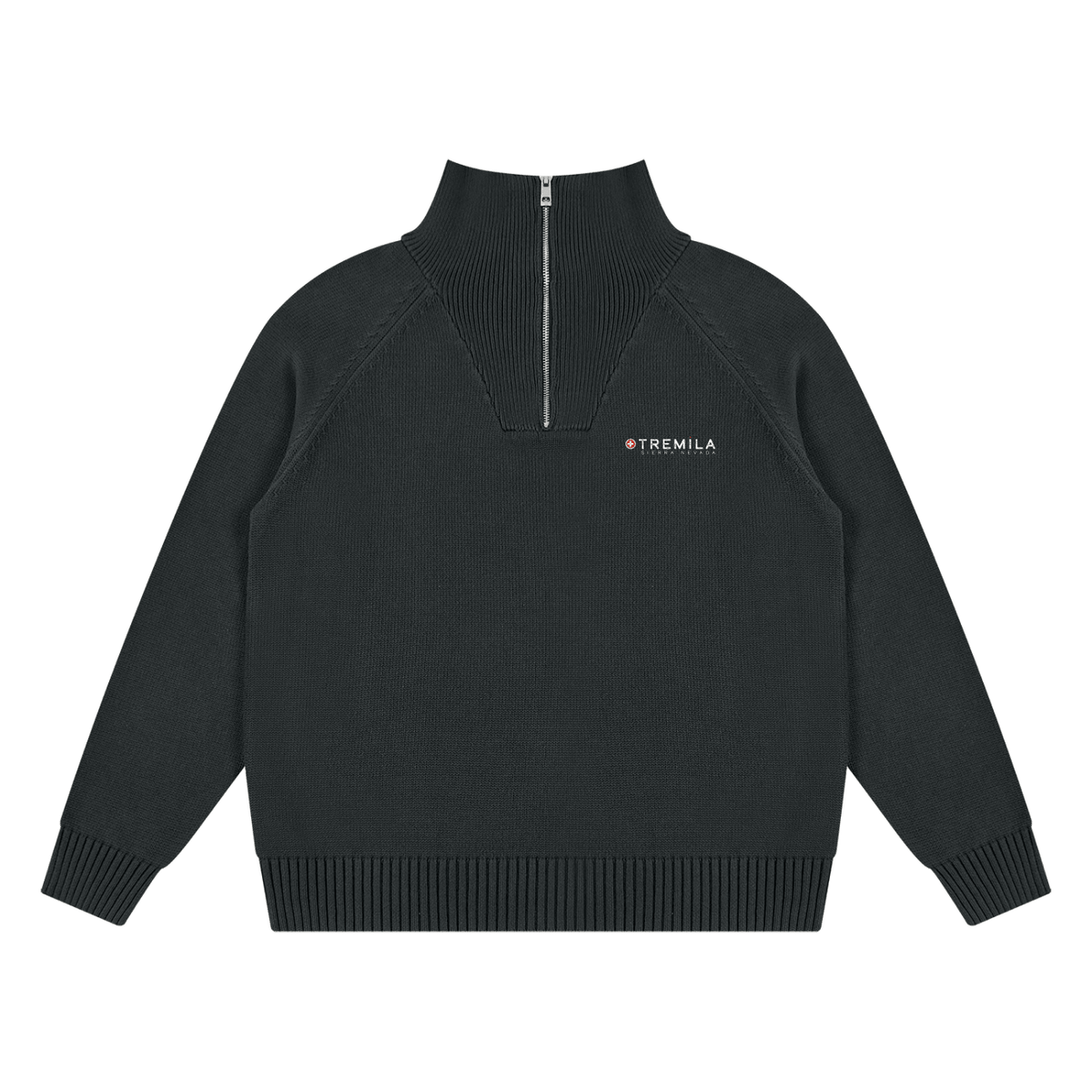 +Tremila Quarter Zip — Dark Dark Gray - Quarter Zip DAWS